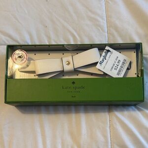 NWT Kate Spade Ivory Bow Belt